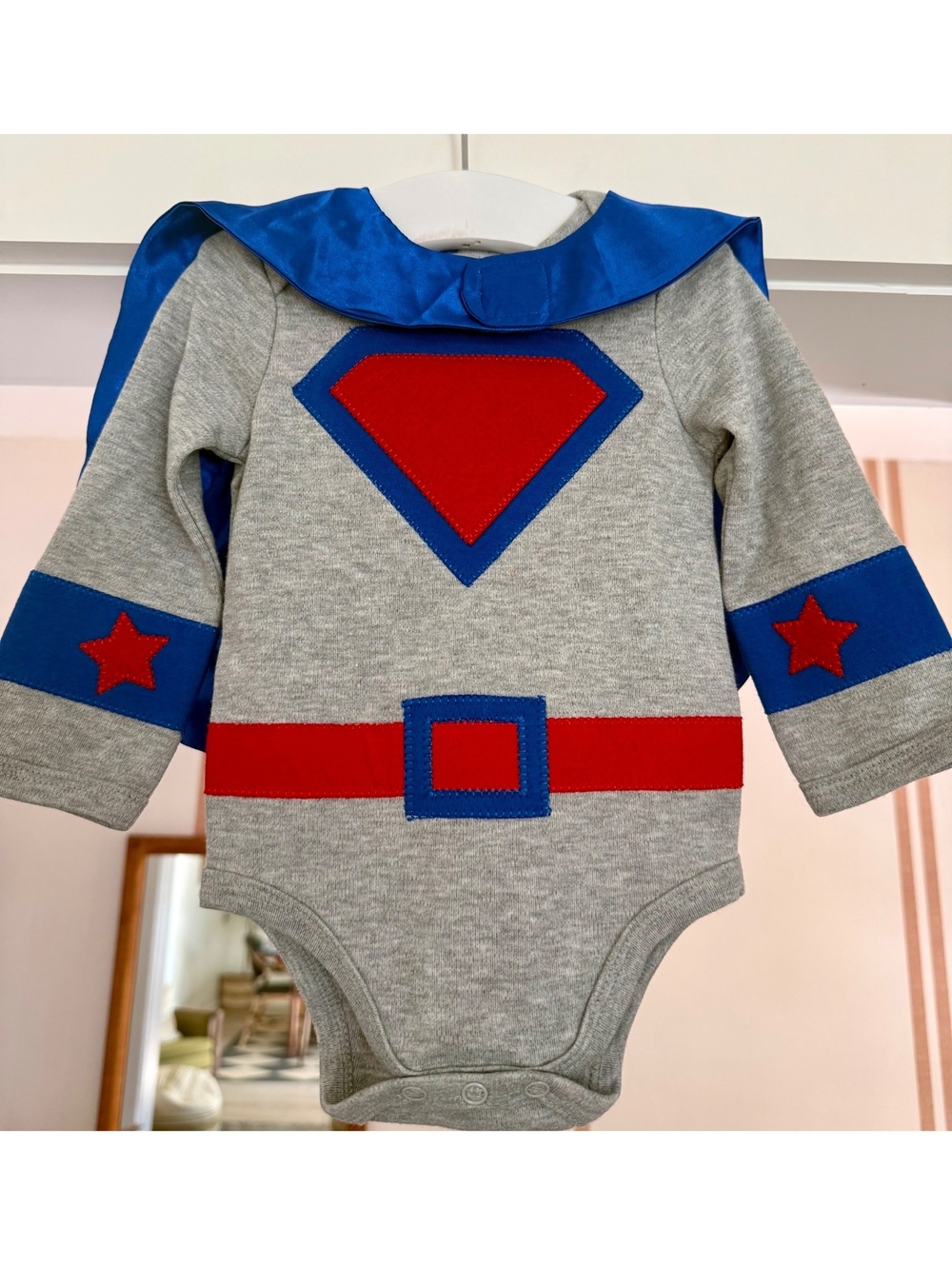 Mud Pie Superhero Crawler Sz 6-9 Months NWT